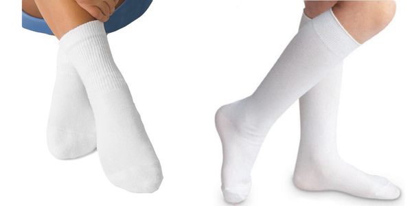 girls wearing white socks
